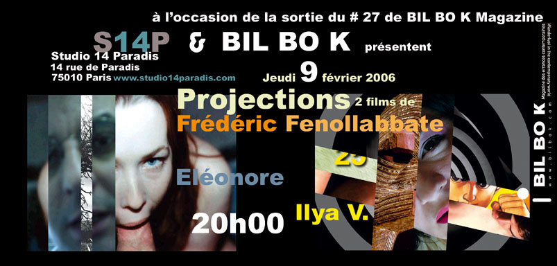 Carton d'invitation à la projection d'Eléonore et Ilya V.